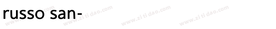 russo san字体转换